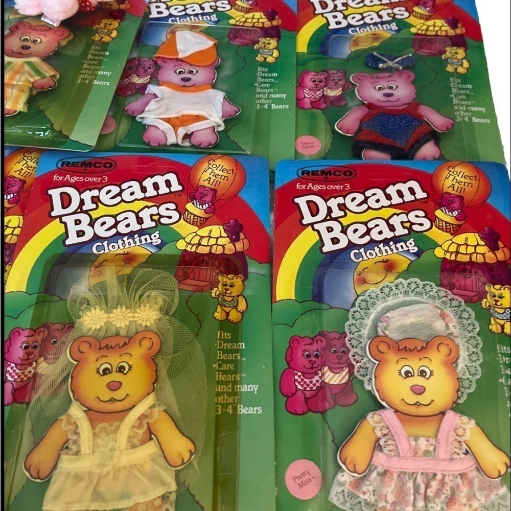 Vintage Remco Purple Dream Bear & Plus 9 Outfits - Picture 7 of 16